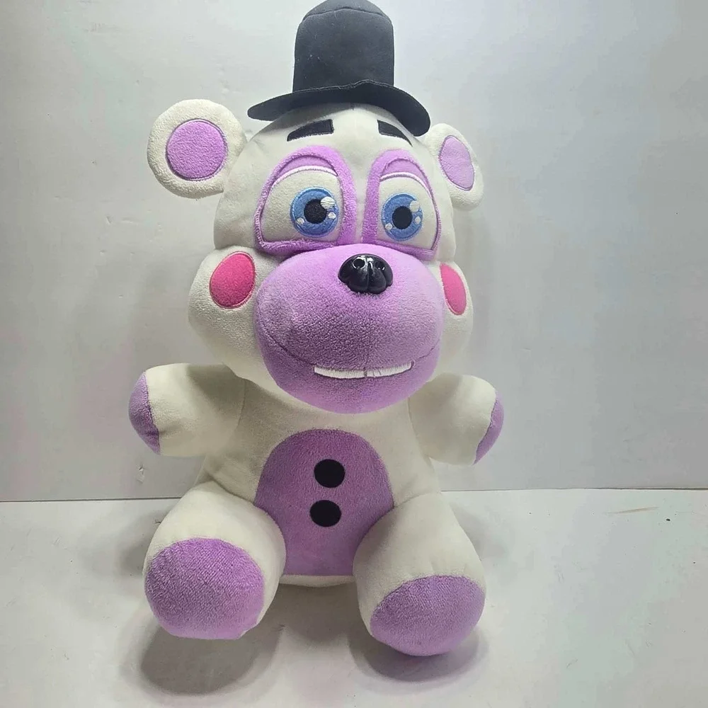 Funko Five Nights at Freddys Helpy Jumbo Plush 14 inch White Purple Bear Top Hat